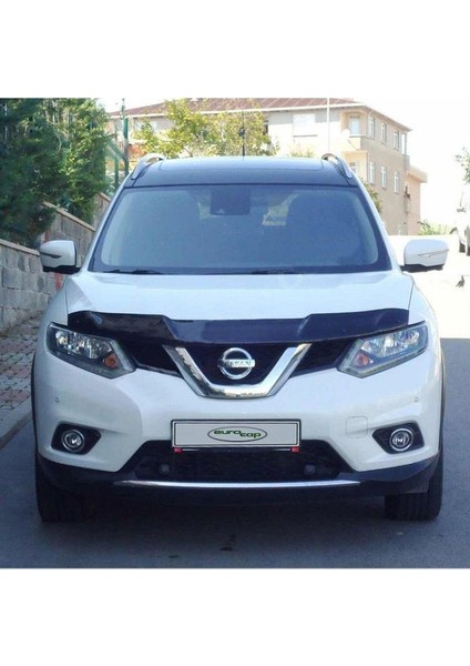 Nissan X-Trail Ön Kaput Koruma Rüzgarlığı 3mm Akrilik (Abs) Parlak Siyah Deflektör 2014-> modelleri