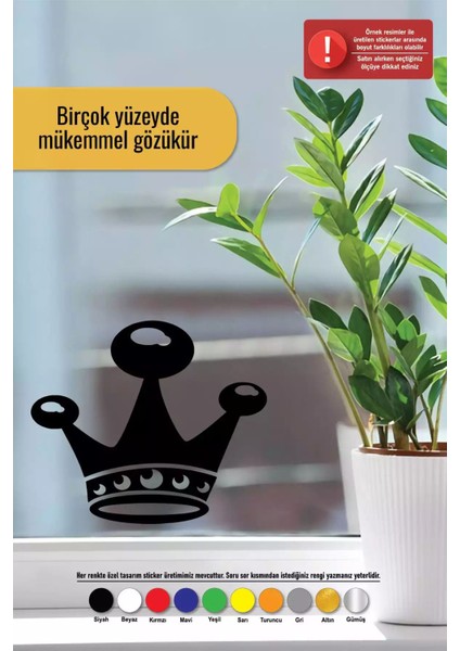 Kral Taci -2 - Araç, Oto, Laptop, Duvar Uyumlu Sticker 40*36 cm fırsatları
