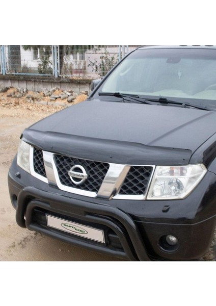 Nissan Pathfinder Ön Kaput Koruma Rüzgarlığı 3mm Akrilik Parlak Siyah Deflektör 2005-2014 fırsatları