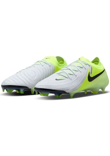 Phantom Gx Iı Elite Fg-Pro Mens Football Shoes Profesyonel Erkek Krampon Gri Neon Yeşil modelleri