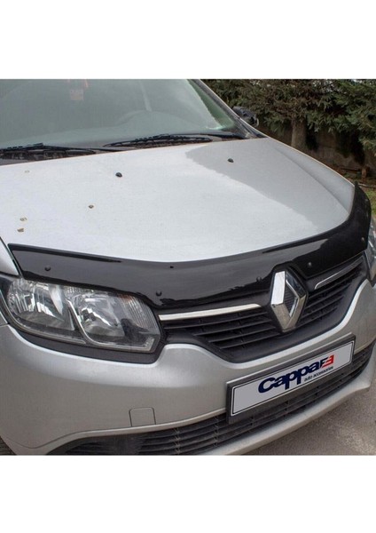 Renault Symbol Ön Kaput Koruma Rüzgarlığı 3mm Akrilik (Abs) Parlak Siyah Deflektör 2013-> modelleri