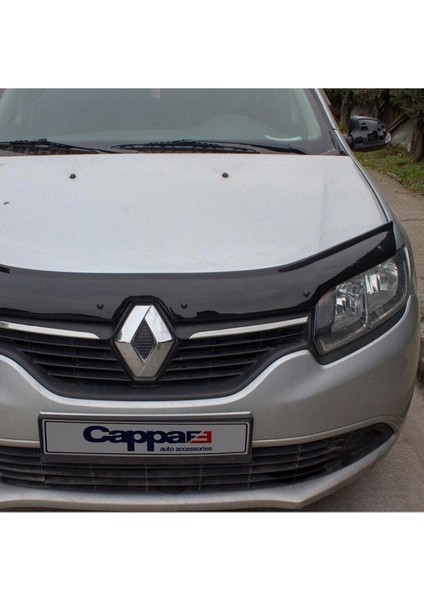 Renault Symbol Ön Kaput Koruma Rüzgarlığı 3mm Akrilik (Abs) Parlak Siyah Deflektör 2013-> fırsatları
