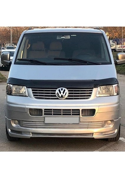 Ön Kaput Koruma Rüzgarlığı Volkswagen Transporter T5 2003-2009 (3mm Akrilik (Abs) Parlak Siyah)