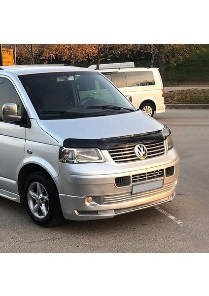Ön Kaput Koruma Rüzgarlığı Volkswagen Transporter T5 2003-2009 (3mm Akrilik (Abs) Parlak Siyah) modelleri