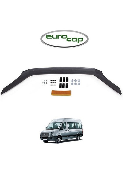 Volkswagen Crafter Uyumlu Ön Kaput Koruma Rüzgarlığı 3mm Akrilik (Abs) Parlak Deflektör 2006-2012