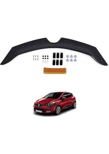 Renault Clio Uyumlu 4 Ön Kaput Koruma / Kaput Rüzgarlığı 2012 ve Sonrası + Kaput Koruyucu indirimleri