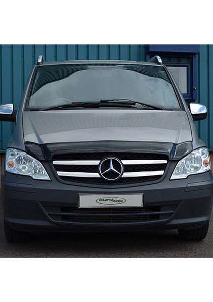 Mercedes Vito W639 Ön Kaput Koruma Rüzgarlığı 3mm Akrilik Parlak Siyah Deflektör 2011-2014 modelleri
