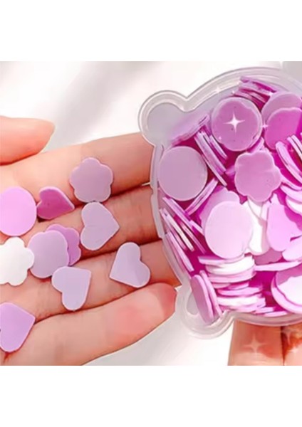 2'li Paket 200 Mini Parfümlü Elde Eriyen Kağıt Sabun Öğrenci Okul Seyahat Kamp Piknik El Sabunu modelleri