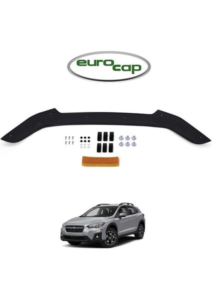 Subaru Xv Ön Kaput Koruma Rüzgarlığı 3mm Akrilik (Abs) Parlak Siyah Deflektör 2012-2016