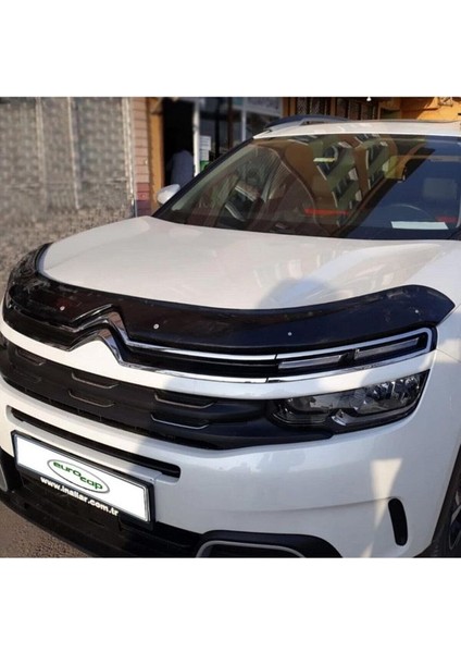 Citroen C5 Aircross Ön Kaput Koruma Rüzgarlığı 3mm Akrilik (Abs) Parlak Siyah Deflektör 2017-> fırsatları