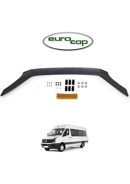 Volkswagen Crafter Ön Kaput Koruma Rüzgarlığı 3mm Akrilik (Abs) Parlak Deflektör 2012-2017