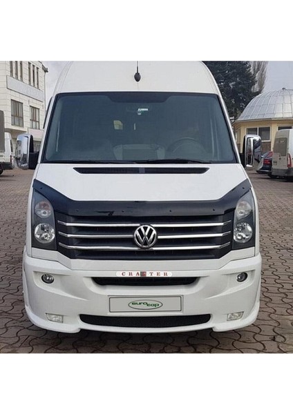 Volkswagen Crafter Ön Kaput Koruma Rüzgarlığı 3mm Akrilik (Abs) Parlak Deflektör 2012-2017 modelleri