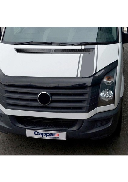 Volkswagen Crafter Ön Kaput Koruma Rüzgarlığı 3mm Akrilik (Abs) Parlak Deflektör 2012-2017 indirimleri