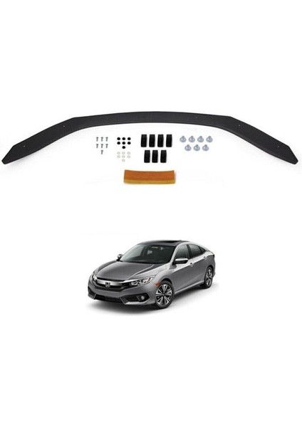 Civic Ön Kaput Koruyucu Rüzgarlığı 2016 2017 2018 2019 2020
