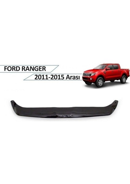 Ford Ranger Kaput Koruma / Kaput Rüzgarlığı 2011-2015 Arası Parlak Siyaj