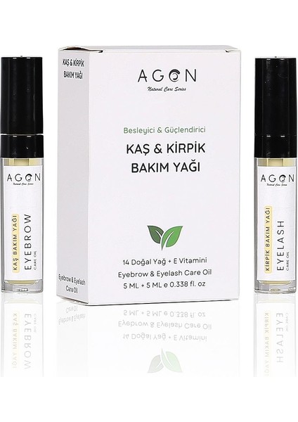 Besleyici Doğal Kaş ve Kirpik Bakım Yağı 5ml+5ml modelleri