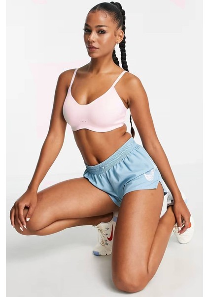 Training Dri Fit Alate Minimalist Light Support Padded Bra Light Pink Kadın Lazer Kesim Bra Açık Pembe fırsatları