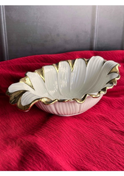 Flora Gold Oval Servis Sunum Tabak 27CM modelleri