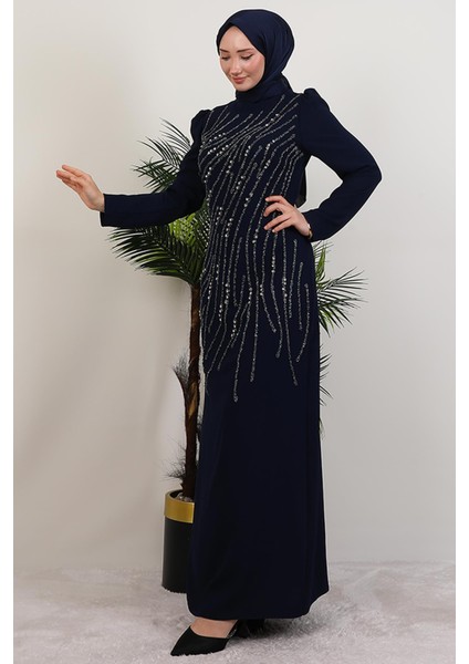 Seher Taşlı Elbise Lacivert fiyatları