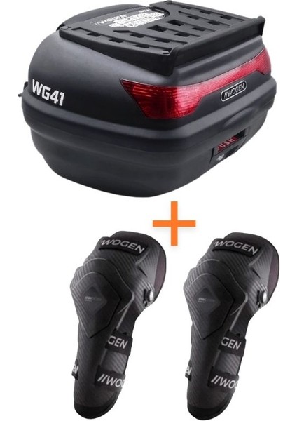 WG41 Arka Çanta 41 L Sırt Dayamalı Premium (Siyah) + Wogen Karbon Dizlik Hediye