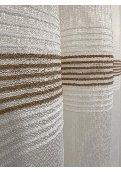 Nivemeshome Modern Kahve Geçişli 1/3 Sık Pile Tül Perde Apm fırsatları