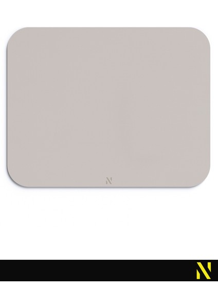 Bej Renkli Ergonomik Mouse Pad - 23 cm x 19 cm - Kaydırmaz Taban Ev ve Ofis Kullanımı Için Ideal Fare Altlığı Mousepad
