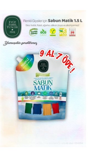Renkliler 9 Al 7 Öde Sıvı Sabun Matik 1. 5 L ve Rosıe