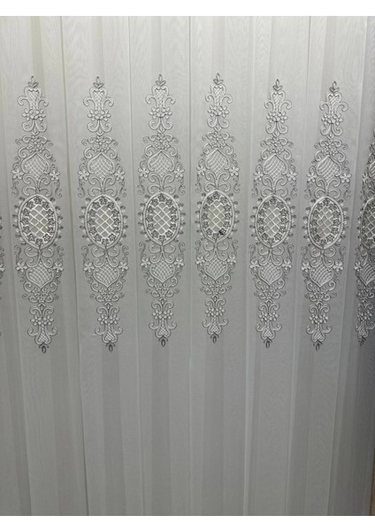 Nivemeshome Hürrem Gümüş Detaylı 1/3 Sık Pileli Tül Perde Apm fiyatları