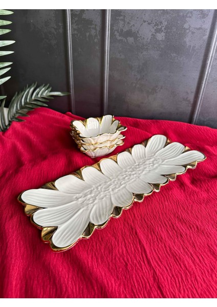 Flora Gold Sunum Kase Seti 3'lü modelleri