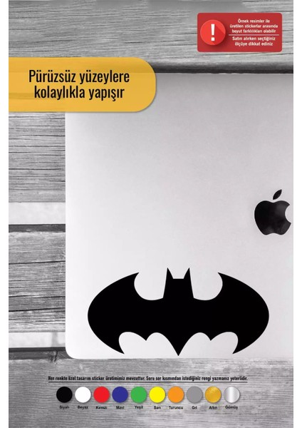 Batman Amblem Sticker Oto Motor Laptop Duvar Folyo Sticker 25 x 12 cm fırsatları