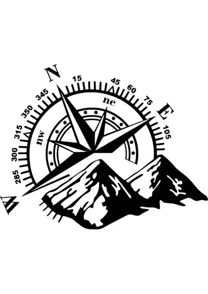 Pusula Off Road Sticker Oto Motor Laptop Duvar Folyo Sticker 10X8 cm