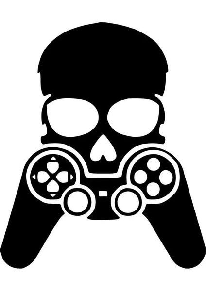 BYR002 Gamer Kuru Kafa Sticker Oto Motor Laptop Duvar Folyo Sticker 10X12 cm [efsngrck]