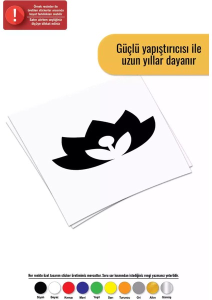 Orkide Çiçeği Sticker Oto Motor Laptop Duvar Folyo Sticker 40 x 24 cm