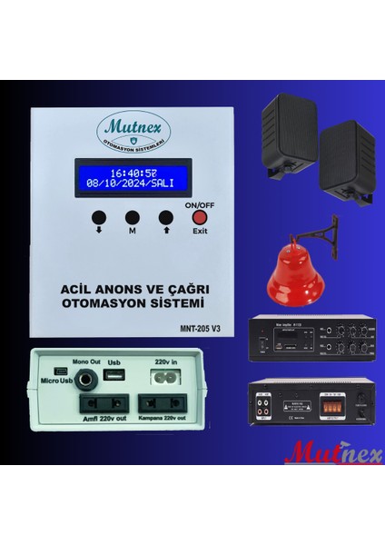 MNT-205 V3 Acil Anons ve Çağrı Otomasyon Sistemi