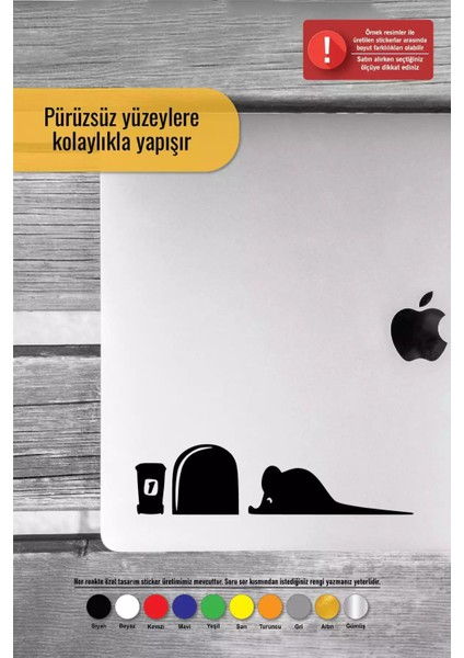 Fare Deliği -1 - Araç, Oto, Laptop, Duvar Uyumlu Sticker 10*2 cm fırsatları