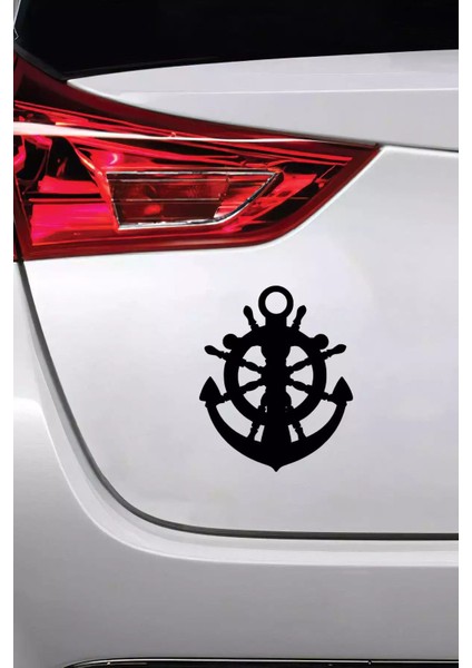 Çapa ve Dümen Sticker Oto Motor Laptop Duvar Folyo Sticker 40 x 48 cm modelleri