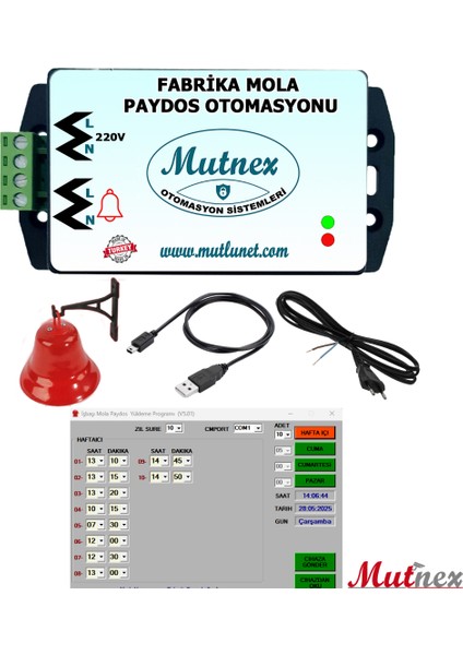 Fabrika Mola Paydos Zil Otomasyonu - Kampana Dahil