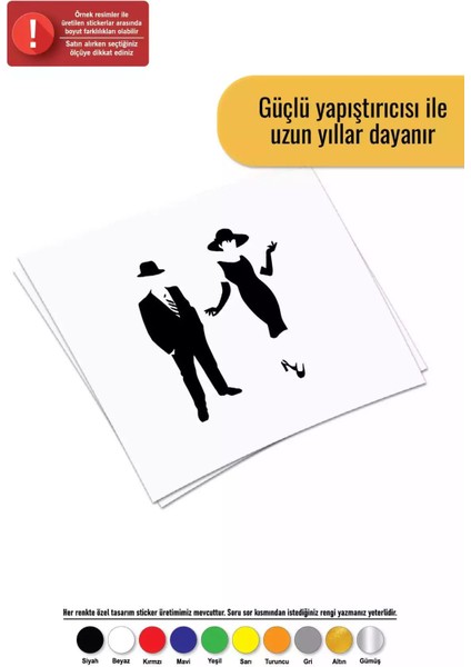 Modern Bay Wc - Araç, Oto, Laptop, Duvar Uyumlu Sticker 20*22 cm