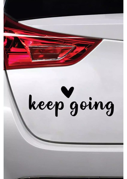 Keep Going Sticker Oto Motor Laptop Duvar Folyo Sticker 40 x 16 cm fiyatları