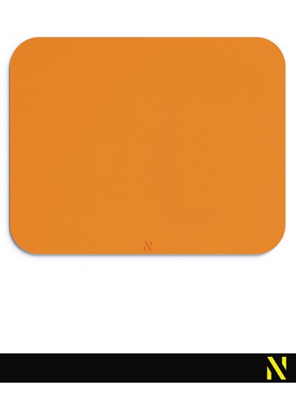 Turuncu Renkli Ergonomik Mouse Pad - 23 cm x 19 cm - Kaydırmaz Taban Ev ve Ofis Kullanımı Için Ideal Fare Altlığı Mousepad