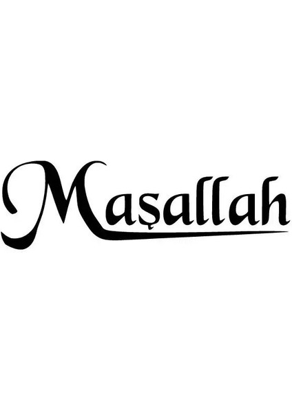 Maşallah Sticker Oto Motor Laptop Duvar Folyo Sticker 25X7 cm