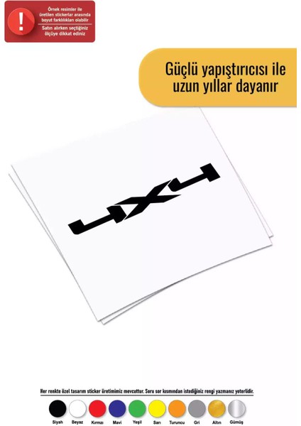 4x4 Sade Sticker Oto Motor Laptop Duvar Folyo Sticker 90 x 18 cm