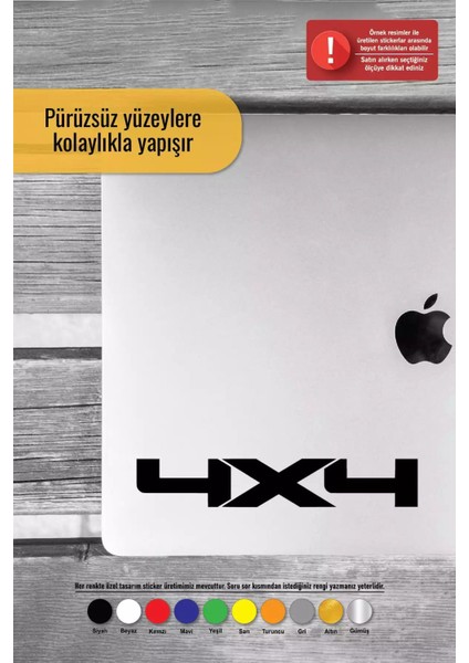 4x4 Sade Sticker Oto Motor Laptop Duvar Folyo Sticker 90 x 18 cm fırsatları