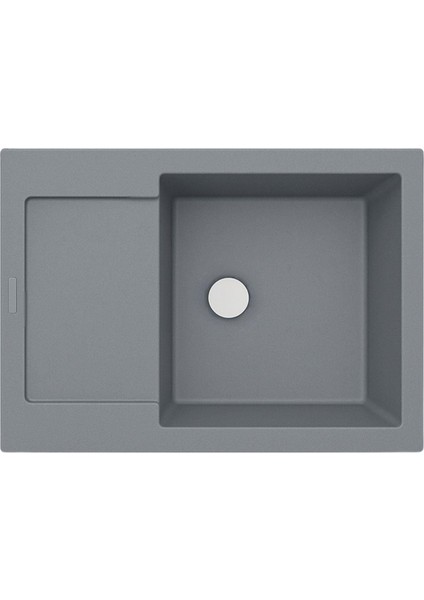 Glge 61AD Gri 50X61 Metalik Gri Granit Mutfak Eviyesi