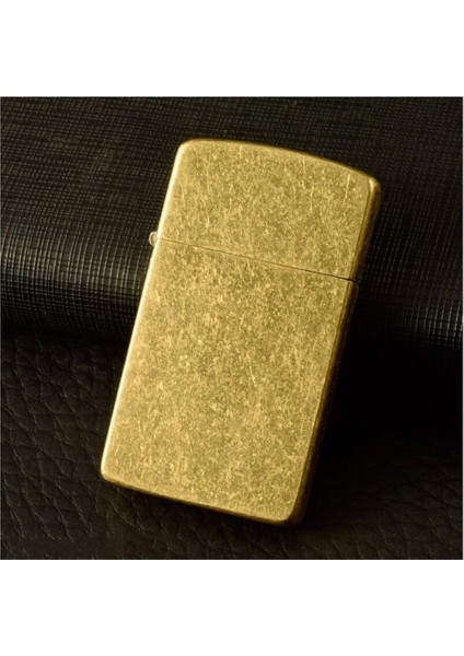 Kuboy Vintage Çakmak Benzinli Slim Çakmak Antik Altın Renk fırsatları