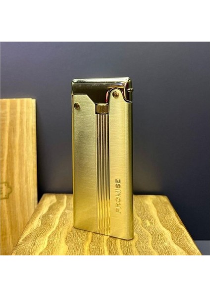 Çelik Depolu Promise Slim Pirinç Çakmak Altın Sarısı fırsatları