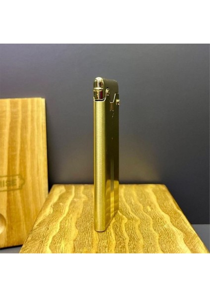 Çelik Depolu Promise Slim Pirinç Çakmak Altın Sarısı indirimleri