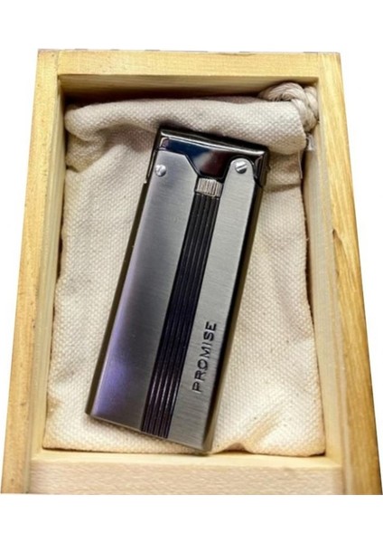 Çelik Depolu Promise Slim Pirinç Çakmak Füme