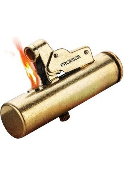 Promise Vintage Çakmak Benzinli Muhtar Çakmağı Sarı