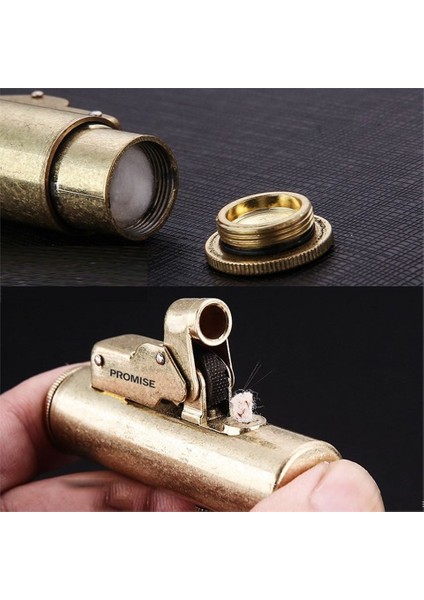 Promise Vintage Çakmak Benzinli Muhtar Çakmağı Sarı indirimleri